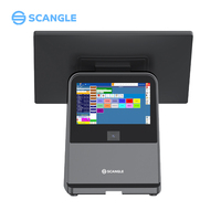 Scangle Smart Caisse enregistreuse à écran tactile de 14.1 pouces et terminal de point de vente avec écran client de 7 pouces pour restaurant