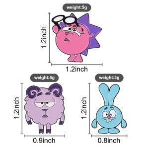 Set de Broches Metálicos de Dibujos Animados, Coloridos y Atrevidos, con Figuras de Animales y Humanoides, con Contornos Brillantes y Audaces, para Aficionados Alternativos - Product Image 6