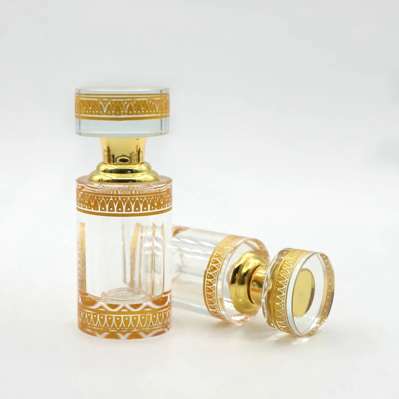 New Design 6ml Small Clear Luxury Empty Glass Dropper Perfume Crystal Bottle for Attar