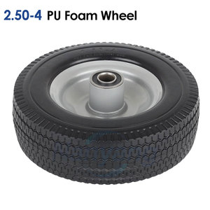 2.50-4 Solid Tire and Wheel, 8-Inch Flat-free Tire, 5/8" Bearings, 2.2" Offset Hub for Hand Truck <b>Garden</b> Wagon <b>Trolley</b> Dolly - Product Image 2