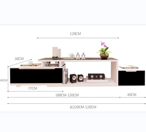 <span class=keywords><strong>OUHAN</strong></span> Mobilier de salon Offre Spéciale meuble tv salon moderne mdf style moderne meuble tv et table de centre - Product Image 1