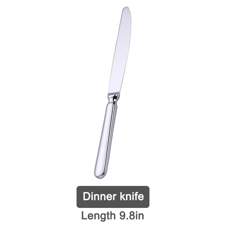 มีดทานอาหารสีเงิน