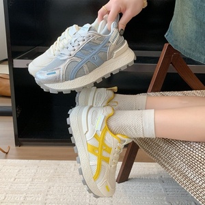 Autumn New Luxury Trendy Casual Platform Running <b>Boots</b> Petite Women Height-Increasing Sports White Mesh Upper Lace-Up - Product Image 3