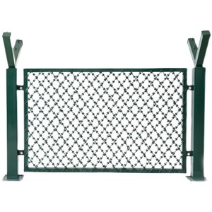Anti Climb Barbed <b>Wire</b> Fence 1.8x3 Meters Cross Razor Prison Security <b>Netting</b> Dark Green Powder Coated - Product Image 1
