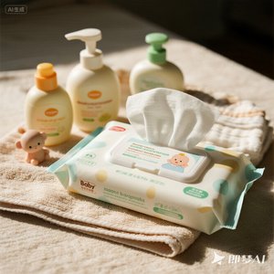 80 lingettes humides pour bébé non parfumées - Sans alcool, naturelles, non tissées, 15x20cm, 60gsm, douces et délicates pour les peaux sensibles - Product Image 2
