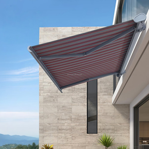 Rétractable Patio Mur Post Monté Intimité Pare-Soleil Vent Étanche Pliant Bras Motorisé Manuel Auvent En Aluminium Ombre Net - Product Image 5