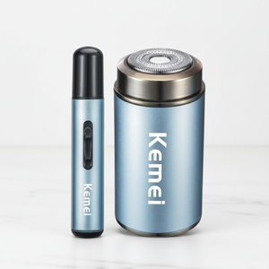 Raseur électrique portable <span class=keywords><strong>Kemei</strong></span> Km-t390, <span class=keywords><strong>mini</strong></span> rasoir rotatif 2 en 1 pour hommes, rasoir pour le visage, étanche IPX6, rechargeable par USB, utilisation domestique - Product Image 1