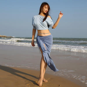 Dpwn999 caliente árabe Sexy traje de <span class=keywords><strong>danza</strong></span> del vientre Tribal gitano círculo falda conjunto trajes de baile traje Top sujetador cadera bufanda falda OEM - Product Image 2