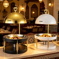 8L Luxuriöser Chafing Dish mit Hängedeckel und Alkoholheizung, mehrfarbiger Edelstahl-Buffetserver für Bankette & Events