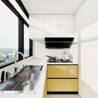 Meuble de cuisine de luxe en bois massif, rangement intelligent, sur mesure, moderne, prêt à assembler, ensemble de meubles de cuisine modulaires en bois massif