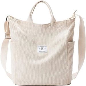 Sac fourre-tout en velours côtelé pour filles, personnalisé avec logo, décontracté, simple, durable, portable, pour l'école - Product Image 4