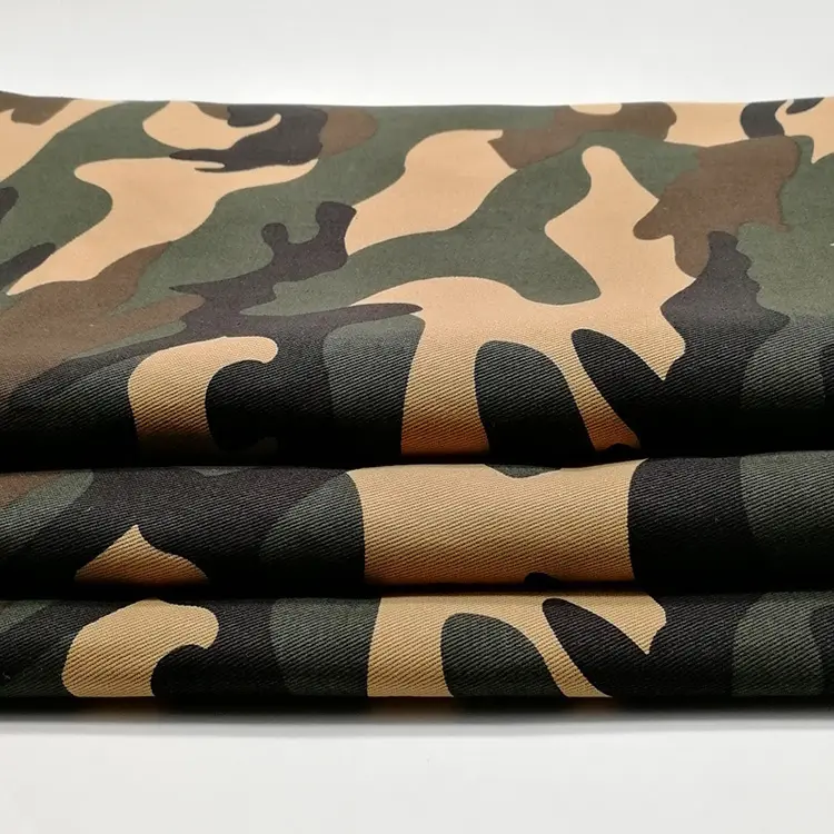 High Quality Custom Colorful Blue Green Marine Cotton Print Winter Camouflage Fabric For Workwear