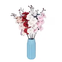YIWAN-flores artificiales de seda personalizadas, mariposa de látex, orquídeas artificiales, plantas para decoración de boda