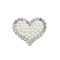 Patchs brodés en sequins et perles de 3,5*4 cm, autocollants en forme de cœur et de nœud pour vêtements, vente en gros