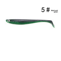 Leurre de pêche souple réaliste en PVC, appât artificiel dur, queue en T bicolore, 8cm/2.8g