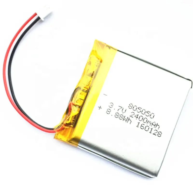 LP805050 3.7v batteria ai polimeri di litio 2400mah 805050 3.7v 2400mah lipo batteria