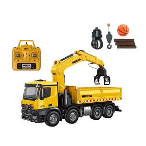 Camión <span class=keywords><strong>de</strong></span> Construcción Huina <span class=keywords><strong>de</strong></span> 26 Canales, Escala 1:14, <span class=keywords><strong>de</strong></span> Aleación, con Control Remoto, Grúa, Volquete, con Luces - Product Image 1