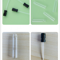 Botol Parfum Kaca Bening Crimp 5ml 10ml Populer, Botol Sampel Mini untuk Tes, Pompa Semprot Aromaterapi, Sablon