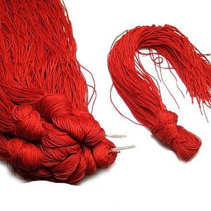 Fil de corde rouge 60 cm pour la fabrication de bijoux, cordon à pompon fait main, origine Yiwu - Product Image 1