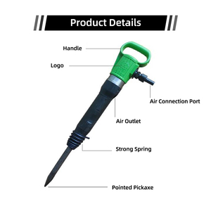 <span class=keywords><strong>Martillo</strong></span> Neumático de Demolición de Servicio Pesado G10 G11 G15 G20, Fuerza de Impacto de 50J, Consumo de Aire de 26L/s, Herramienta Neumática para Piedra - Product Image 2