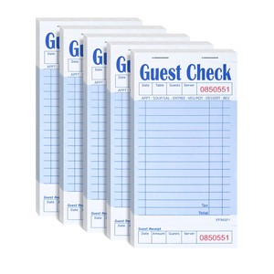 Bloc de cheques para invitados de doble cara, fáciles de rasgar, para negocios de restaurantes - Product Image 6