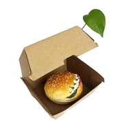 Hamburger jetable de qualité alimentaire à emporter emballage personnalisé boîte de Burger à clapet en papier kraft