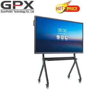 GPX Disesuaikan OEM ODM 4K OPS 65 75 80 Inci LCD Tampilan Layar Smart Board Interactive Whiteboard