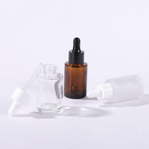 Luxury 20ml 30ml 1oz 2oz 4oz Brown <b>Amber</b> Glass Cylinder <b>Bottles</b> for Skin Care Serum Silk Screen Printed Custom Packaging Box - Product Image 6
