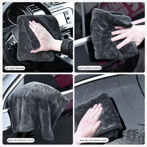 Serviette de séchage sans rayures voiture 1200gsm 1300 Gsm détaillant microfibre voitures camions serviettes de séchage 1200Gsm voiture serviette microfibre gris - Product Image 5