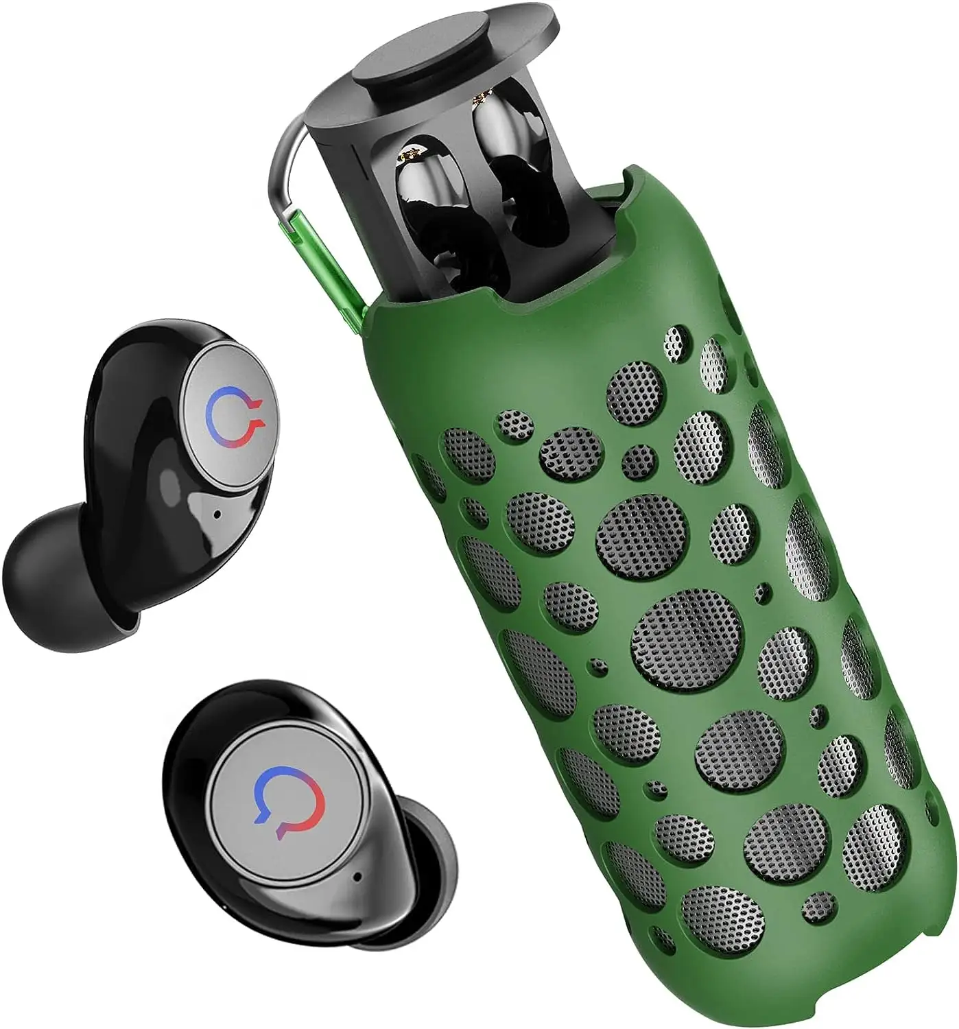K045 Haut-parleurs portables sans fil 2 en 1 Combo Mini son stéréo avec écouteurs TWS pour la maison, la fête et les voyages en plein air