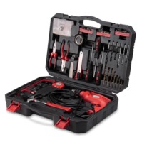 KAFUWELL P14030A Juego de Herramientas Multiusos de 130 Piezas, Kit de Taladro de Impacto para el Hogar, OEM, 1 Año de Garantía, Soporte Personalizado, Cromado, Mantenimiento
