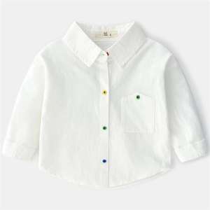 Tienda en Línea China con Camisas Blancas Lisas Elegantes para Niños, Ropa Infantil de Proveedor Chino - Product Image 3