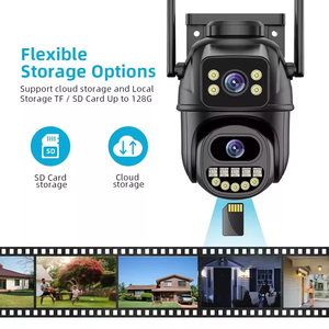 <span class=keywords><strong>Icsee</strong></span> lente dual 6MP 4K inteligente modo de luz dual al aire libre Cctv inalámbrico Ptz impermeable Ip66 cámaras Ip funda negra - Product Image 4
