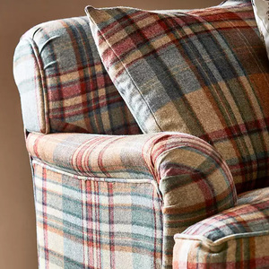 Divano a Tre Posti in Tessuto Scozzese Stile Retrò Francese-Americano, <span class=keywords><strong>Arredamento</strong></span> per Soggiorno di Piccoli Appartamenti e Ville - Product Image 3