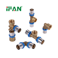 IFAN Plomberie Raccord de chauffage par le sol Raccord multicouche à sertir Raccord PEX multicouche Raccords à sertir en laiton