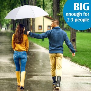 Chất lượng hàng đầu quảng cáo thương hiệu 27 inch biểu tượng tùy chỉnh đám cưới trắng giá rẻ thăng hoa tự động thẳng lớn Ô Dù Golf - Product Image 4