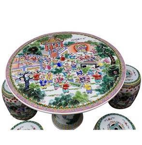 Taburetes de mesa de cerámica pintados a mano de Jingdezhen, mesas de acento de porcelana esmaltada china tradicional, venta de esmalte de cerámica artesanal - Product Image 2