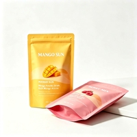 Sachets personnalisés en PE de qualité alimentaire avec fermeture éclair pour bonbons aux fruits lyophilisés (ananas, pêche, fraise, citron, mangue)