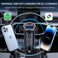 Localizador Antipérdida de Nuevo Diseño y Precio Accesible, Cargador de Coche con Función de Buscador para Find My Tag, Compatible con Apple iOS y Android, Rastreador de Coche