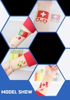 Tatouages temporaires 2026 pour supporters – Drapeaux États-Unis, Canada, Mexique – Autocollants imperméables pour événements sportifs et rassemblements