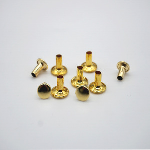Rivets creux en laiton, diamètre de la tête 5/16 po, diamètre 0,125 po, pour sacs, vêtements, accessoires de quincaillerie - Product Image 1