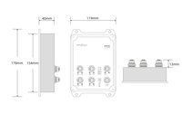 EN50155/EN45545 8x100M M12 Industrial Ethernet Switch IP67 -40~75C Terpasang di Dinding untuk Kamera Onboard Kereta Api/Tambang