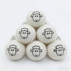 ウール乾燥ボール卸売 天然フェルトボール 100%ウール工場製染色ボール - Product Image 2