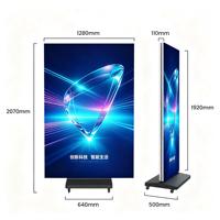 Écran LED portable pliable en trois parties P1.25 P1.538 P1.86 P2.5, affichage numérique publicitaire pliable pour événements en intérieur