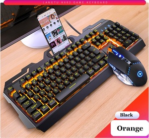 คีย์บอร์ดเกมมิ่งแบบมีสาย USB สำหรับแล็ปท็อป ไฟ RGB LED Backlit ดีไซน์ตามหลักสรีรศาสตร์ ปุ่มกด 104 ปุ่ม กันน้ำ คีย์บอร์ดเกมมิ่งแบบ Mechanical - Product Image 2
