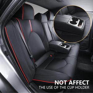 Set completo personalizzato di lusso <span class=keywords><strong>in</strong></span> <span class=keywords><strong>pelle</strong></span> impermeabile <span class=keywords><strong>coprisedili</strong></span> per auto nero e rosso speciale per Toyota per Camry - Product Image 2