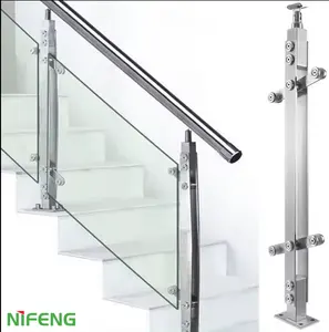 NIFENG MATEL günstig Schlussverkauf Glashandlangen, Decking Glas-Balkongeländer mit Glas Made in China Geländer