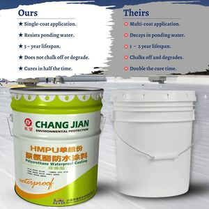 Factory Price Wholesale Eco-Friendly Water-<b>Based</b> High-Performance Polyurethane Waterproof Coating for Bathroom Roof Walls 3-Year - Product Image 4