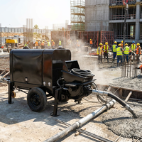 Pompe à béton sur remorque haute performance 2026 avec une capacité de 40-80 m³/h |   Machine de livraison de béton portable électrique/diesel