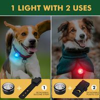 UMIONE IPX7 Étanche Rechargeable Sport Hiver Imprimé Plastique 8 Modes Clip-on Costume de Pluie pour Chien avec Lumière LED pour Animaux de Compagnie
